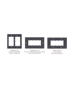 FRAME-2G/US(B) Faceplate Insert, Black, 15.1 x 0.2 x 8cm, Colour: Black, Version: US Version