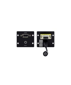 WXA-2P(W) Computer Graphics Video & Stereo Audio Wall Plate Insert, Black, Double Slot, Colour: White