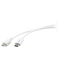 C-USB/CMicroB-6 USB 2.0 USB-C(M) to USB Micro-B(M) Cable, 3.0 m, Length: 1.8, Colour: White