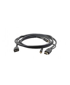 C-MHMA/MHMA-3 High Speed HDMI Flexible Cable with Ethernet + 3.5mm Stereo Audio, 0.9 m, Black, Length: 0.9