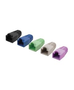 CB-PURPLE Strain Relief Boot, Polycarbonate, Purple, For RJ-45 Cable, Colour: Purple