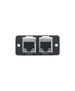 W4545(G) Dual Ethernet Wall Plate Insert, Grey, Single Slot, Colour: Grey