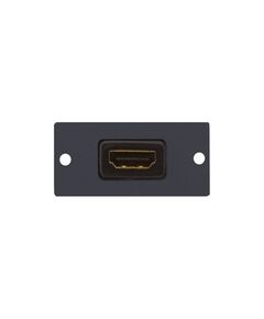 W-H(W-HDMI)(G) HDMI Wall Plate Insert, Grey, Single Slot, Colour: Grey