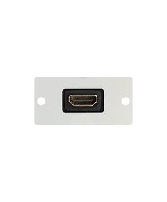 W-H(W-HDMI)(W) HDMI Wall Plate Insert, White, Single Slot, Colour: White