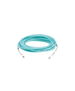 CLS-2LC/OM3-33 OM3 LSHF Fiber Optic Cable, 10 m, Aqua, 2xLC Male to 2xLC Male, Length: 10