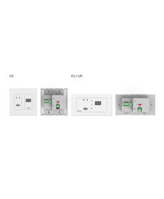 WP-DEC7/EU(W)-80/86 High-Performance, AVoIP Wall Plate Decoder for 4K over 1G network, EU Plug, Power Compatibility: EU