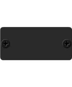 W-BLANK(B) Blank Slot Cover Plate, Black, Single Slot, Colour: Black