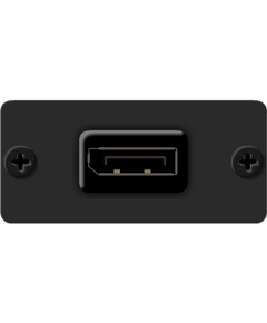 W-DP(B) DisplayPort Wall Plate Insert, Black, Single Slot, Colour: Black