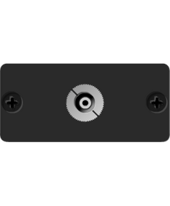 WA-1PN(B) Stereo Audio Wall Plate Insert, Black, Single Slot, Colour: Black