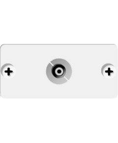 WA-1PN(W) Stereo Audio Wall Plate Insert, White, Single Slot, Colour: White