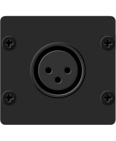 WA-1XLF(B) XLR Wall Plate Insert, Black, Double Slot, Colour: Black