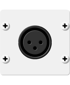 WA-1XLF(W) XLR Wall Plate Insert, White, Double Slot, Colour: White