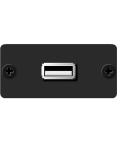 WU-AA(B) USB Wall Plate Insert, Black, Single Slot, Supports USB 1.0/USB 2.0, Colour: Black