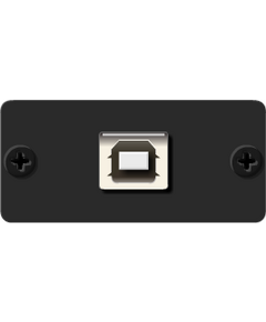 WU-BA(B) USB Wall Plate Insert, Black, Single Slot, USB-Type B Female to USB-TypeA Female, Colour: Black