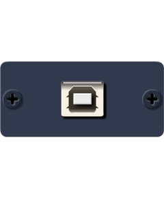 WU-BA(G) USB Wall Plate Insert, Grey, Single Slot, USB-Type B Female to USB-TypeA Female, Colour: Grey