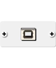 WU-BA(W) USB Wall Plate Insert, White, Single Slot, Colour: White