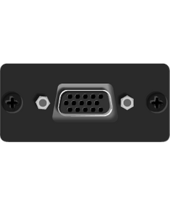 WX-2F(B) VGA/UXGA VGA/UXGA Wall Plate Insert, Black, Single Slot, Colour: Black