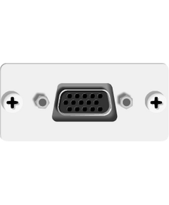 WX-2F(W) VGA/UXGA VGA/UXGA Wall Plate Insert, White, Single Slot, Colour: White