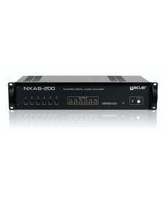 NXA 6-200 Digital Audio Manager, 6x3-pin Euroblock Input, Ethernet & RS-232, 6x2-Pin Euroblock Output, Black