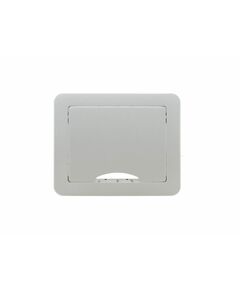 TBUS-1N(BC) Table Top Enclosure, Silver Sand Blasted Anodized Aluminium, Retractable Lid, Colour: Silver