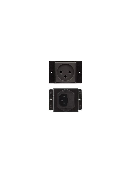 TS-1IL Power Socket Bracket, Black for Legrand Mosaic Socket, Version: Israel, 2 image