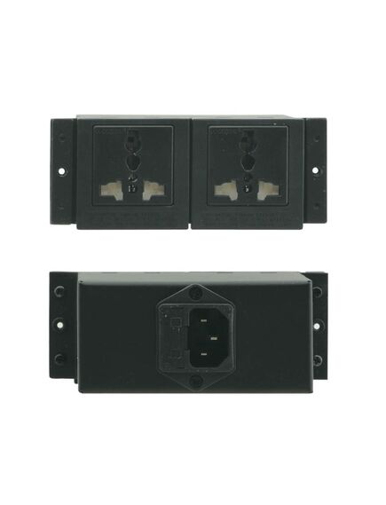 TS-2IL Power Socket Bracket, Black for 2xLegrand Mosaic Socket, Version: Israel, 2 image