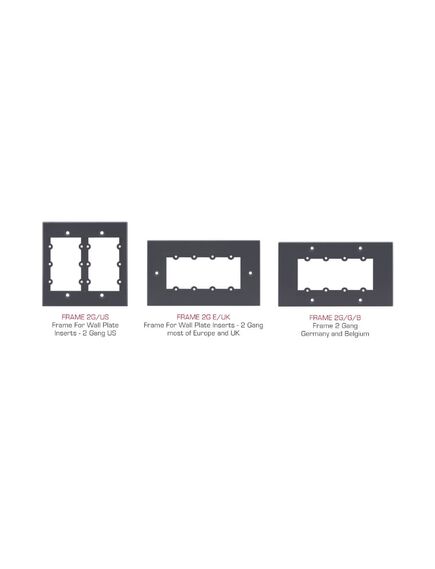 FRAME-2G/US(G) Faceplate Insert, Gray, 15.1 x 0.2 x 8cm, Colour: Grey, Version: US Version