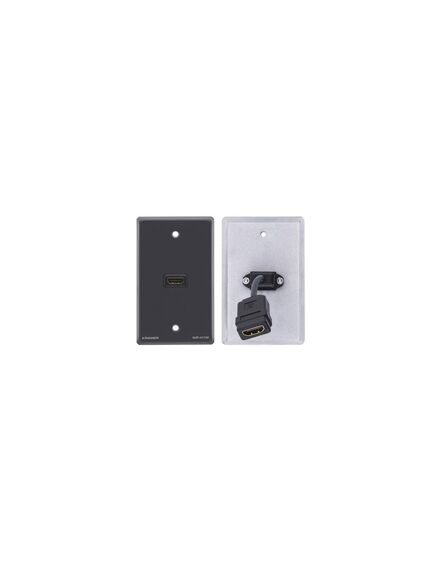 WP-H1M(WP-HDMI1M)/US(W) Wall Plate, 1xHDMI (F), 8 x 8 x 4cm, US White, Colour: White, Version: US, 2 image