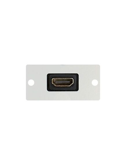 W-H(W-HDMI)(W) HDMI Wall Plate Insert, White, Single Slot, Colour: White