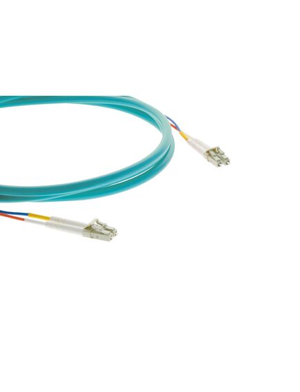 CLS-2LC/OM3-98 OM3 LSHF Fiber Optic Cable, 30 m, Aqua, 2xLC Male to 2xLC Male, Length: 30, 2 image