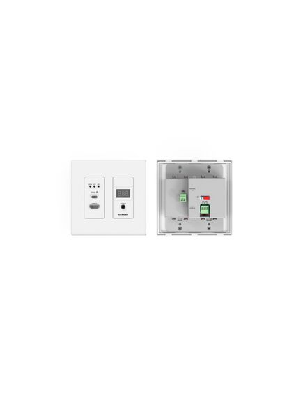 WP-SW2-EN7/EU(W)-80/86 High–Performance, AVoIP Auto–Switch 2-Gang Wall-Plate Encoder, EU Plug, Power Compatibility: EU, 4 image