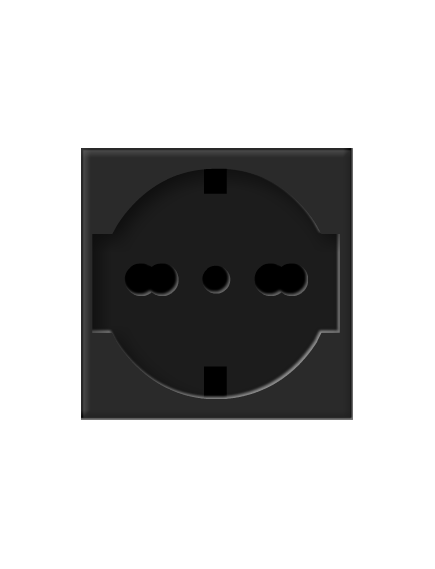 TS-1IT Single Power Socket, TS Italy, 1xSocket, Version: Italy