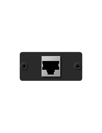 W-45 RJ-45 Ethernet Wall Plate Insert, Black, Single Slot