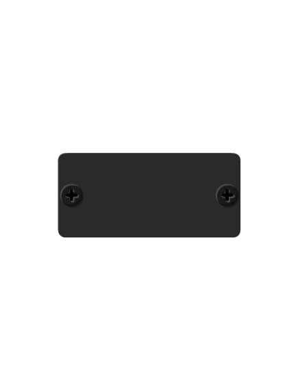 W-BLANK(B) Blank Slot Cover Plate, Black, Single Slot, Colour: Black