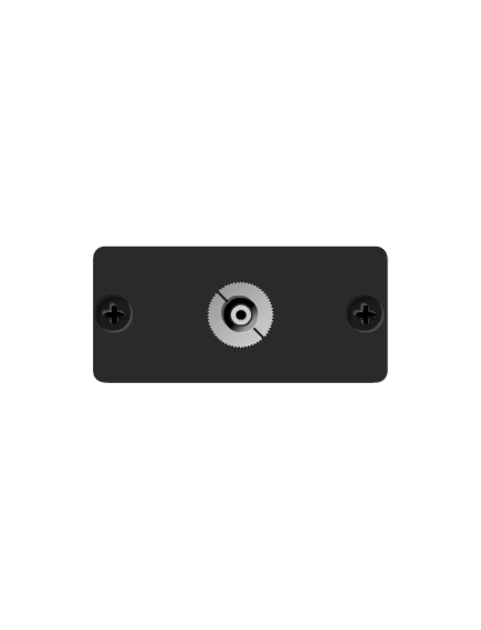 WA-1PN(B) Stereo Audio Wall Plate Insert, Black, Single Slot, Colour: Black