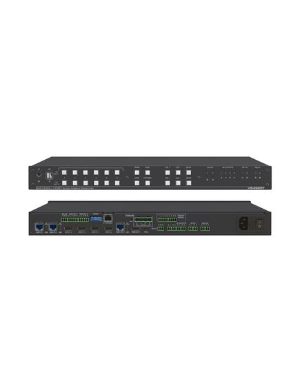 VS-622DT All-in-One Presentation System with 6x2 4K60 4:2:0 HDMI/HDBaseT Matrix Switching, Control Gateway, PoE, Power Amplifier & Maestro Room Automation