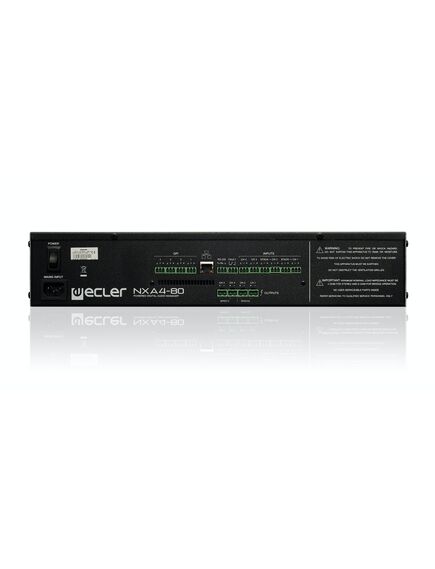 NXA 4-80 Digital Audio Manager, 4x3-pin Euroblock Input, Ethernet & RS-232, 4x2-Pin Euroblock Output, Black, 2 image