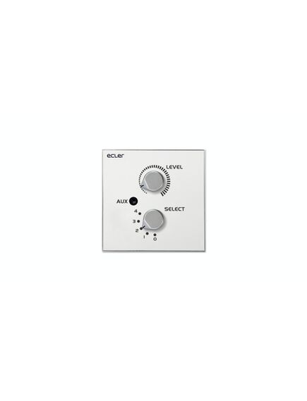 WPaVOL-SR-J Remote Wall Panel Control, White with Front Panel Stereo Mini-Jack Connector