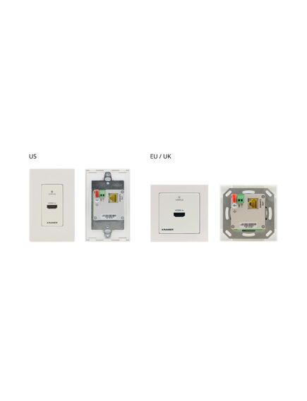 WP-871XR/EU-80/86(W) 4K HDR HDMI Wall-Plate PoC Transmitter over Long-Reach DGKat 2.0, Version: EU 80/86