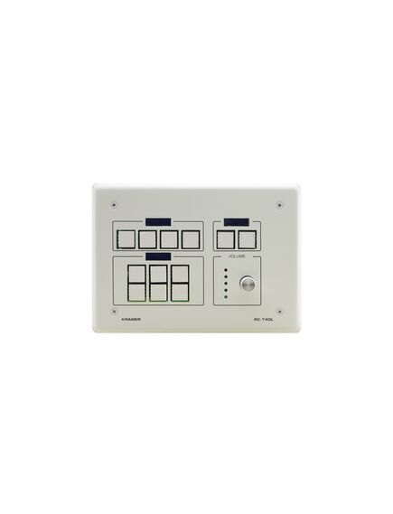 RC-74DL(W) 12-Button Master Room Controller with Digital Volume Knob, White, Colour: White