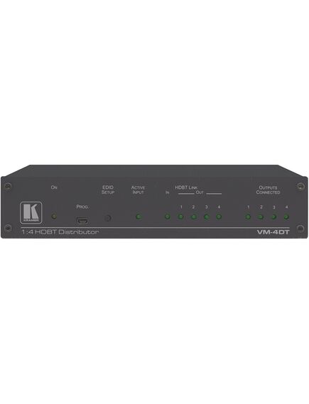 VM-4DT 1:4 4K60 4:2:0 Long-Reach HDBaseT Distribution Amplifier, 2 image