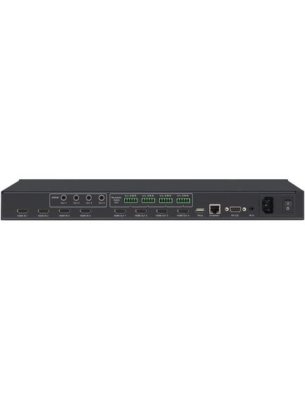 VS-44H2A 4x4 4K HDR HDCP 2.2 Matrix Switcher with Audio De-embedding, 3 image