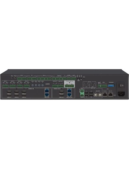 VS-84UT/220V All–in–One Presentation System with 8x4 4K60 4:2:0 HDMI/HDBaseT 2.0 Matrix Switching, Master Room Controller, PoE & Power Amplifier, Version: 220V, 3 image