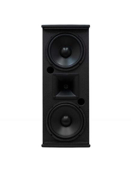 ARQIS 208iBK Wooden Wall-Mount Loudspeaker, Two Way, 2x8" Woofer, 1" Rotable HF Compressor Driver, 300W (RMS), Black, 130°x30°, Colour: Black, 3 image