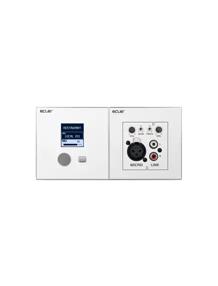 eMCONTROL1 Digital Wall Control, 2xButton Control, RS-485 Port, White, 3 image