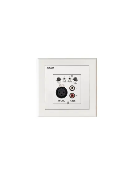 WPaMIX-TUS Remote Wall Micro Mixer, White, 2 Channel