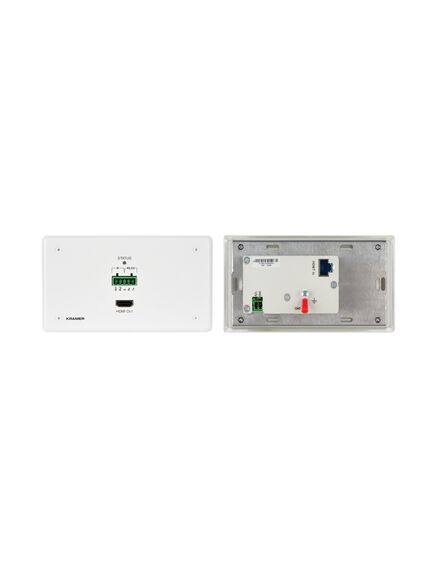 WP-789R/EU-80/86(W) 4K60 4:2:0 HDMI 2-Gang PoE Wall-Plate Receiver with RS-232 & IR over Long-Reach HDBaseT, Version: EU 80/86, 2 image