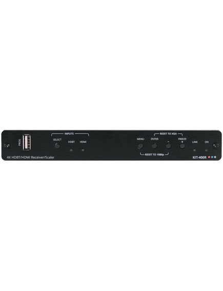 KIT-401/EU-80/86(W) 4K Auto–Switcher/Scaler Kit over Long–Reach HDBaseT — with white EU (80mm) and UK (86mm) size wall–plate frame, Version: EU Version, 2 image