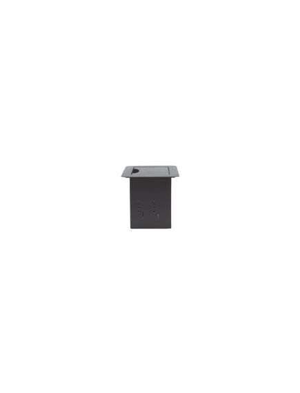 TBUS-3XL(B) Table Top Enclosure, Black Sand Blasted Anodized Aluminium, Tilt-Up Lid, Colour: Black, 2 image